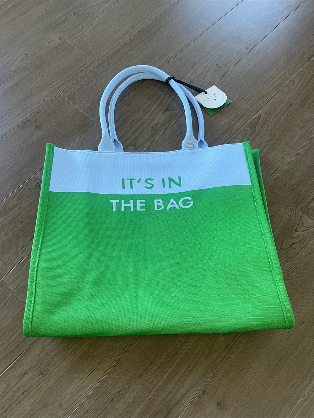 kate spade Green & Blue 'IT'S IN THE BAG' Knit Tote Brand  New